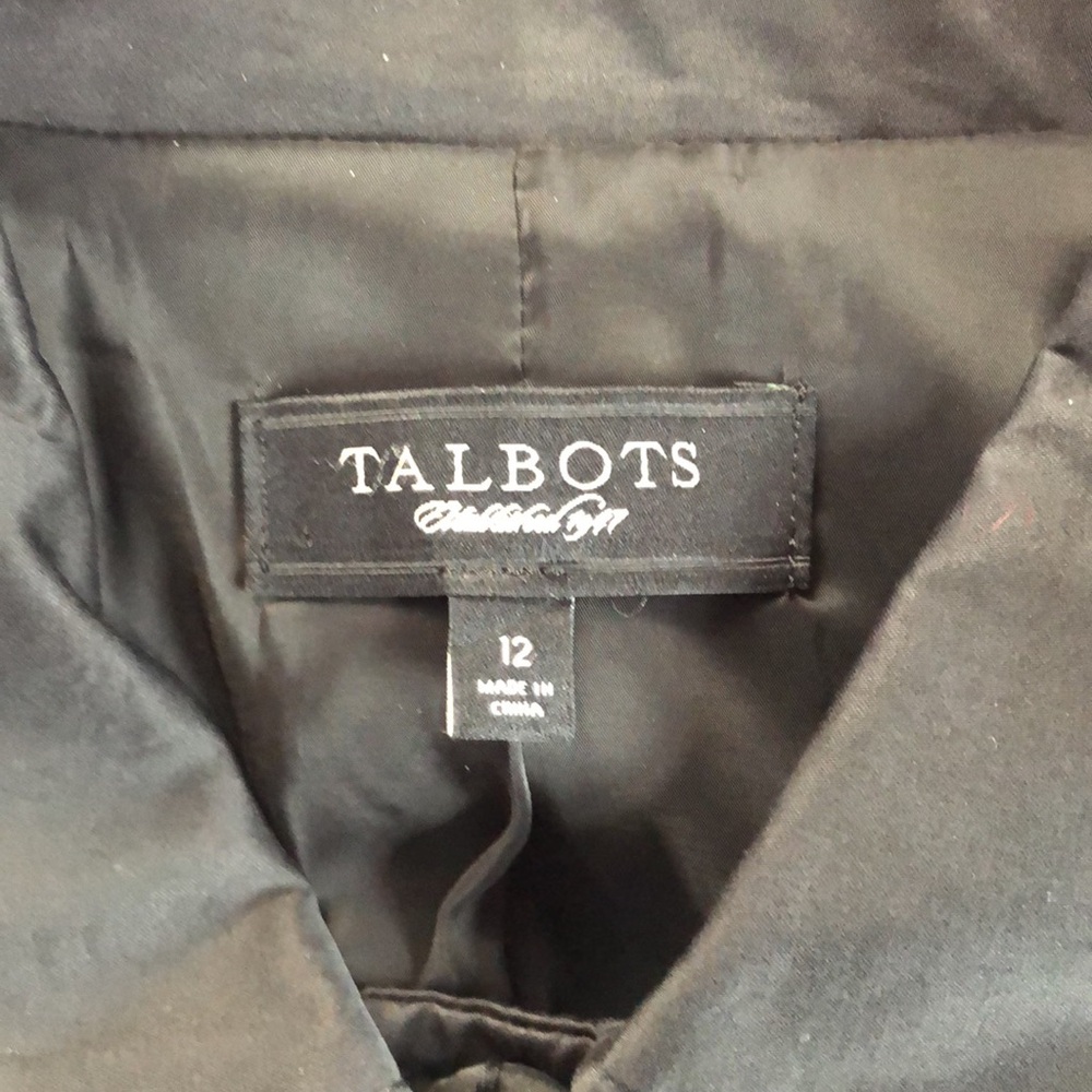 Talbots Black Jacket With Ruffles - image 2